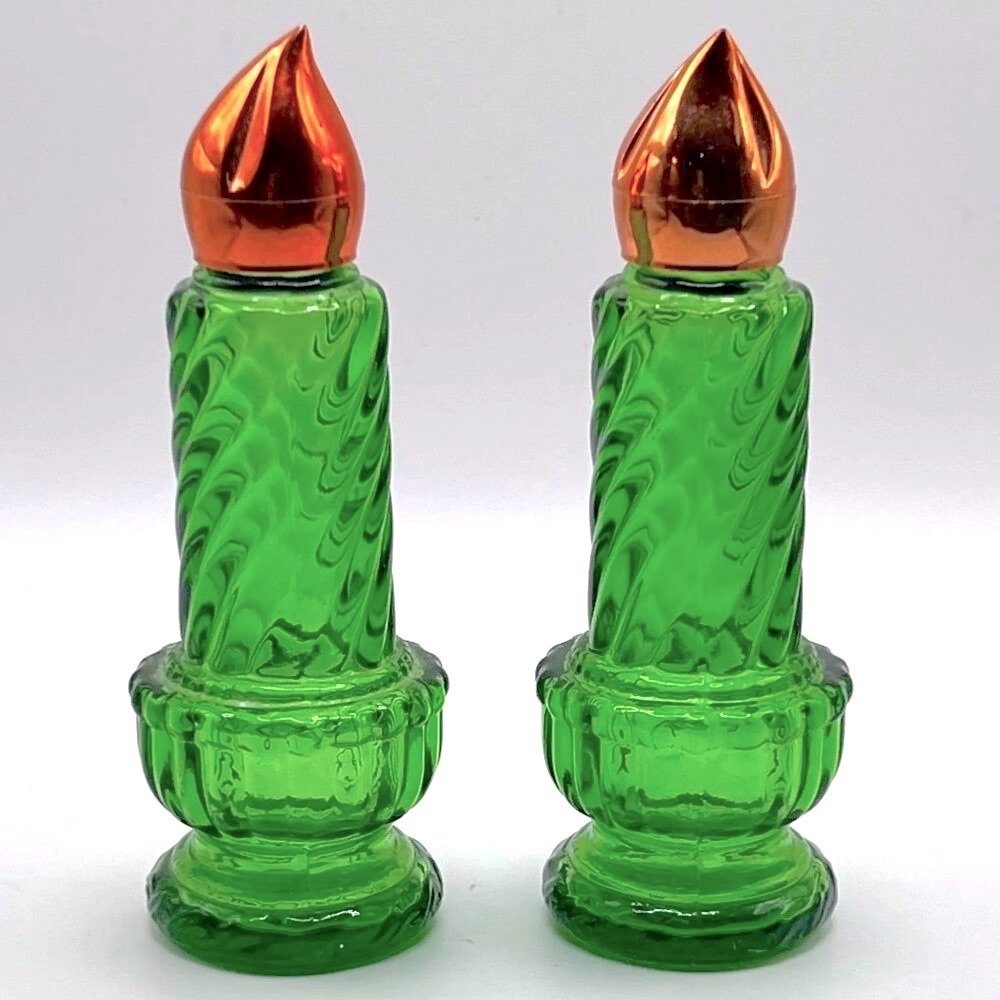 Vintage Glass Avon Christmas Candle
